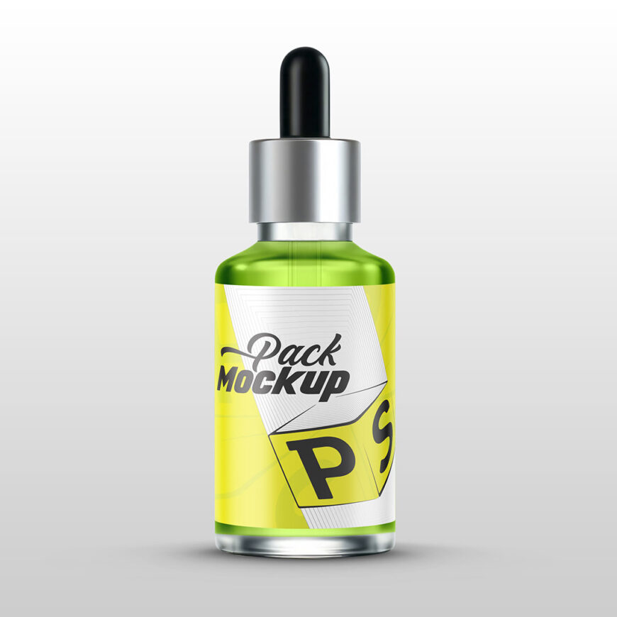 Clear Dropper Bottle Mockup PSM006 - Preview