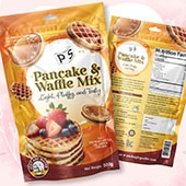 Pancake and Waffle Mix Pouch Packaging Design Template PS328