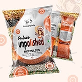Pulses Food Bag Packaging Design Template PS321